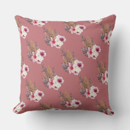 ROZE & WITTE TROPISCHE HIBISCUSBLOEMEN KUSSEN