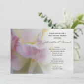 Roze Witte Tulp Bloem Post Trouw Brunch Kaart (Staand voorkant)