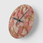 Roze witte Valentijn Harten, koekjesdecoratie, lie Ronde Klok (Hoek)