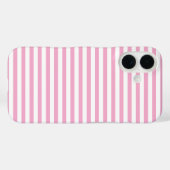 Roze Witte Verticale Streeppatroon Ontwerp Case-Mate iPhone Case (Achterkant (horizontaal))