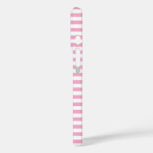 Roze Witte Verticale Streeppatroon Ontwerp Case-Mate iPhone Case (Achterkant / Links)
