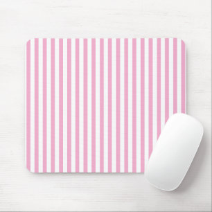 Roze Witte Verticale Streeppatroon Ontwerp Muismat