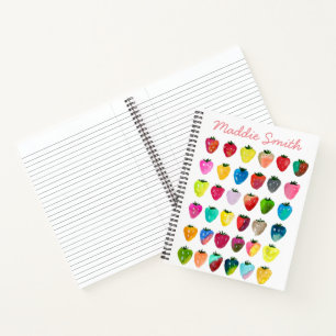 Roze witte vlinder notitieboek