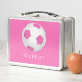 Roze witte voetbal - met monogram (In situ)