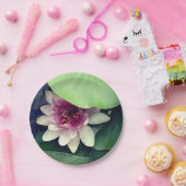 Roze,Witte Waterlelie, Lotus-Bloemdocument Bord (Feest)