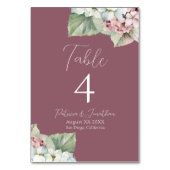 Roze & Witte Waterverf Hydrangea Flowers op Blush Kaart (Achterkant)