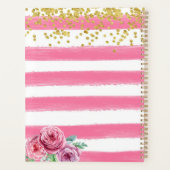 Roze witte zalon Beauty Floral Planner (Achterkant)