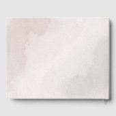 roze witte zeemijlbloemen groen huwelijk gastenboek (Achterkant)