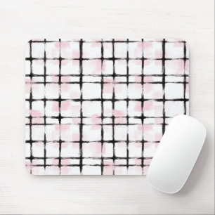 Roze Witte Zwarte Strepen Muismat