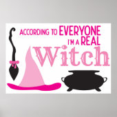 Roze wittige halloween poster (Voorkant)