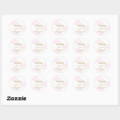 Roze Wolk Baby shower Meisje Classic Ronde Sticker (Vel)