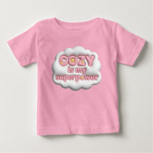 Roze Wolk Knus Is Mijn Superkracht Baby Meisje T-s