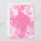 Roze wolk negen baby shower kaart (Achterkant)