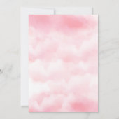 Roze Wolk Nine Baby Shower Kaart (Achterkant)