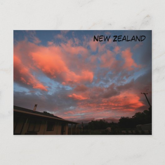 Roze wolken briefkaart (Voorkant)