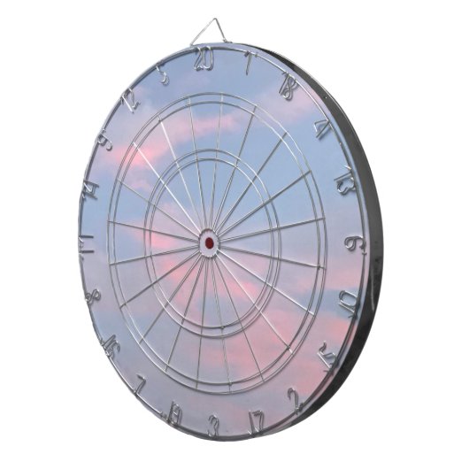 roze wolken dartbord (Voorkant Rechts)