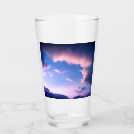 Roze wolken glas