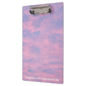 Roze wolken in de hemel Bijbelvers Klembord (Links)