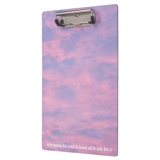 Roze wolken in de hemel Bijbelvers Klembord (Links)