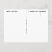Roze wolken in Frankfurt Briefkaart (Achterkant)
