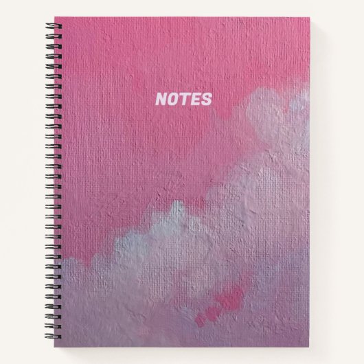 Roze Wolken katoen snoep notitieboek originele kun (Voorkant)