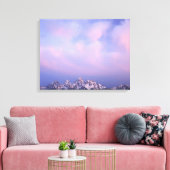 Roze wolken over het Teton-bereik Canvas Afdruk (Insitu (Woonkamer))