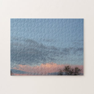Roze wolken zonsondergang legpuzzel