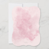 Roze wolkenBaby shower Kaart (Achterkant)