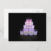 roze wolkenkrabber briefkaart (Voorkant / Achterkant)