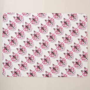 Roze wolven sherpa deken