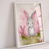 Roze Woodland kwekerij Art Print Set
