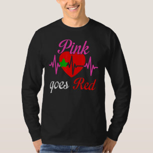 Roze wordt rood voor meisje dat de gezondheid van t-shirt