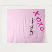 Roze XOXO Galentine's Dag Viering Wandkleed (Voorkant (horizontaal))