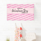 Roze XOXO Welkom Galentine Dag Spandoek (Insitu)