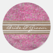 Roze Yarrow Elegant Stickers (Voorkant)