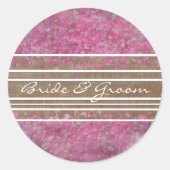 Roze Yarrow Elegant Stickers (Voorkant)