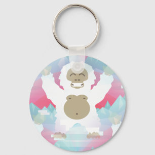 roze yeti sleutelhanger