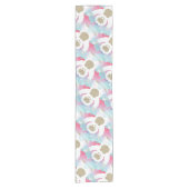 roze yeti tabelleunner korte tafelloper (Voorkant)