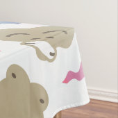 roze, yeti tafelkleed (Voorbeeld)