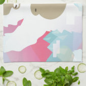 roze yeti theedoek (Gevouwen)