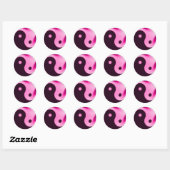 Roze Yin yang sticker (Vel)