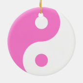 Roze Yin Yang Symbol Keramisch Ornament (Achterkant)