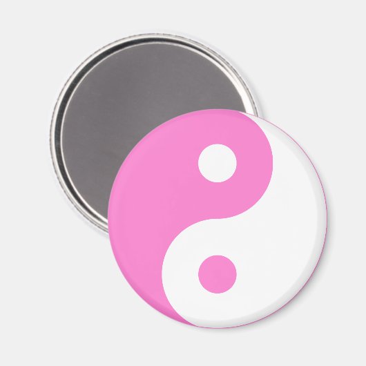 Roze Yin Yang Symbol Magneet (Voorkant / Achterkant)