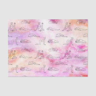Roze Yoga (Ontwerp 33 Roze Serie) Tissuepapier