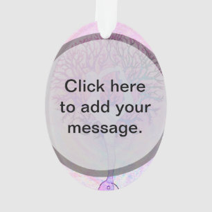 Roze Yoga Tree Vrouw in parelkleuren Ornament