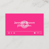 Roze YouTuber Video Editor Movie Makers vlogger Visitekaartje (Voorkant)