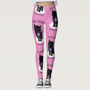 Roze zacht kat leggings