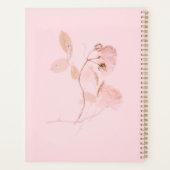 Roze, zachte, op maat gemaakte planner (Achterkant)