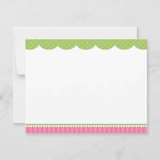 Roze, zachte platte briefkaart (Achterkant)