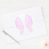 Roze, zachte weekmakers ronde sticker (Envelop)
